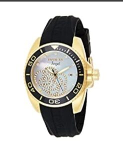 Invicta Women's 0489 Angel Collection Cubic Zirconia-Accented Watch With Black Silicone Band 46 41Fw0NRUx4L