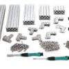 MakerBeam XL Regular Starter Kit Clear Anodized Including Beams (15x15mm), Brackets, Nuts and Bolts 31 41Fwqx5hn0L