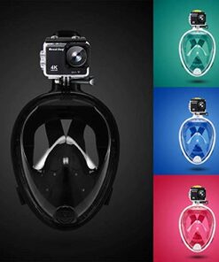 MountDog Snorkel Mask Full Face Snorkeling Mask with Panoramic View and Action Camera Mount,Anti-Fog and Anti-Leak Design Dive Mask for Adults and Youth blue Large-X-Large 16 41FxnVt1 lL