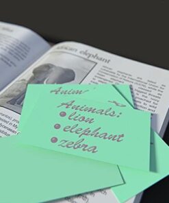 DEBRA DALE DESIGNS - Made right in the U.S.A. - Small Blank Flash Cards - 2" x 3.5" - 5 Pastel Colored Notecards - Box of 1,000 - Standard 110# Index Card Stock - BONUS Storage Travel Box With Lid 14 41Fy6RkowS