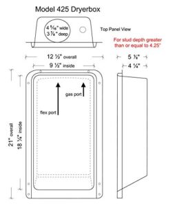 Dryerbox Model 350 DB-350 | New Construction 2x4 walls - venting up Up Venting in New 2x4 Wall 20 41GG Pt3htL
