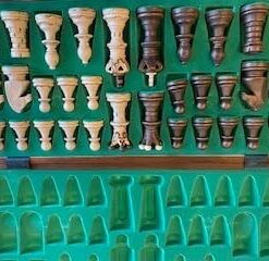 Wegiel Handmade European Ambassador Chess Set - Wooden 21 Inch Beech & Birch Board with Felt Base - Carved Hornbeam & Sycamore Wood Chess Pieces Ambassador - Brown 81 41HlrqeCp5L