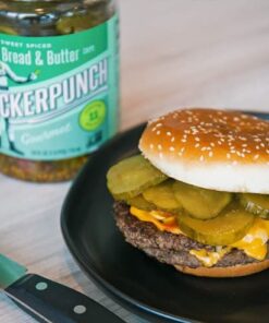 SuckerPunch Gourmet Spicy Garlic Pickle Chips 24 Ounce, 2-Pack Spicy Garlic Chips 24 Fl Oz (Pack of 2) 12 41HrQKzFFIL