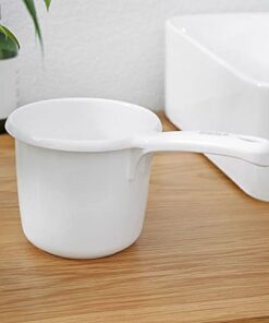 JapanBargain, Japanese Plastic Water Ladle Bath Ladle Dipper Leaf Series Made in Japan (1, White) 1 14 41Hvf2rConL