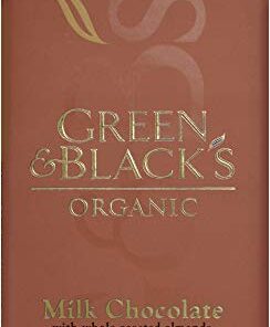 Green & Black's Organic Milk Chocolate with Almonds, 37% Cacao, 3.5 Ounce Bars (Pack of 10) 3.5 Ounce (Pack of 10) 10 41HwdYwMPL