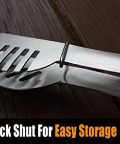 Cave Tools 17" Long Handle Stainless Steel Grill Tongs with Locking Bracket - BBQ Grill Accessories 26 41I3zPHLKwL