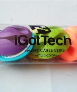 iGotTech Cable Clips and Cord Management System 6 Pack of Dual Slotted Adhesive Desktop Cable Organizers | Phone & Computer Wire Holder (Multicolor) Multicolored 48 41II67yCJ9L