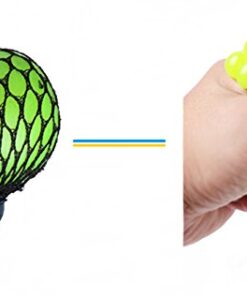 Alternative view of FIREBOOMOON Stress Relief Squeezing Soft Rubber Vent Grape Ball Hand Wrist Toy Funny Geek Gadget Vent Toy, Orange/Blue/Green, 3 Piece Stress Balls,Squishy net Ball,orbis Balls,Squishy Balls