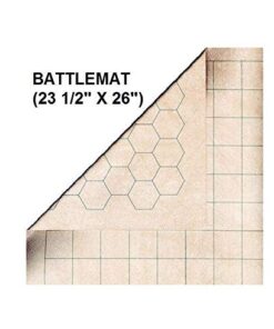 Chessex Role Playing Play Mat: Battlemat Double-Sided Reversible Mat for RPGs and Miniature Figure Games (26 in x 23 1/2 in) Squares/Hexes 33 41ITid3kg2L