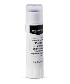 Amazon Basics Purple Washable School Glue Sticks, Dries Clear, 0.24-oz Stick, 30-Pack Small 11 41IugVWBqPS