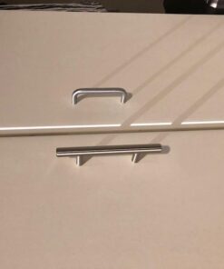 Cosmas 305-030SN - 10 Pack Satin Nickel Cabinet Hardware Euro Style Bar Handle Pull - 3" Inch (76mm) Hole Centers, 5-3/8" Overall Length, 1/2" Inch Bar Diameter 43 41JAHVH0LEL