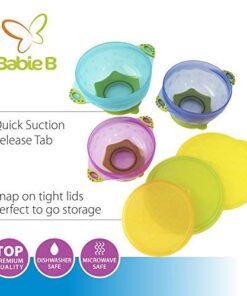 Baby Bowls and Matching Lids - Suction Cup Bowls for Babies, Toddlers & Infants - Set of 3 Sizes - 6 Pieces 24 41JCmOzmhBL