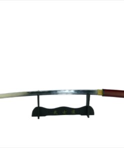 Alternative view of MAKOTO Handmade Sharp Samurai Shirasaya Sword Rosewood Burgundy Red Scabbard Saya