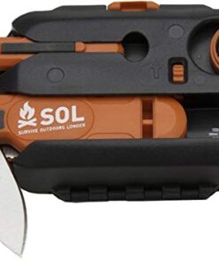 S.O.L. Survive Outdoors Longer Origin, Multi-Function Ultimate Survival Tool, Waterproof & Lightweight Case, Compact Outdoor Emergency Gear Kit, Buck Tilton Lifesaving Tips & Techniques, 6.25oz 45 41JRXTqyr6L