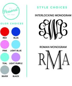 Alternative view of Custom Monogram Powder Coated Insulated Tumbler 20oz Choose Your Color