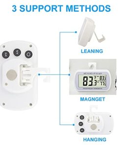 Waterproof Refrigerator Fridge Thermometer, Digital Freezer Room Thermometer, Max/Min Record Function Large LCD Screen and Magnetic Back for Kitchen, Home, Restaurants (4 Pack) 4 13 41JVX0 0c9L 2