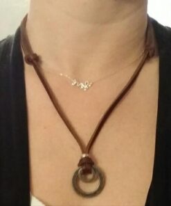 FIBO STEEL Alloy Vinatge Pendant Necklace for Men Leather Chain Adjustable 2 Pcs a Set 44 41Jvt0M4cWL