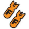 F Bombs Orange Set of 2 Vinyl Sticker - Car Phone Helmet - Select Size (A) X-Small: 2" each 8 41JxdlJd8GL 1