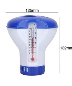 ATIE Floating 1" Mini Small Chlorine Tablet Dispenser with Built-in Floating Thermometer for Pool, Spa, Hot Tub, Fountain, Perfect for Inflatable Above-Ground Pools 8 41KE0JbPgLL