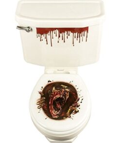 Amscan Halloween Zombie Scream Dripping Blood Toilet Topper Scene Setter Decoration Grabber Vinyl Cover 1 12 41KQRNcVekL