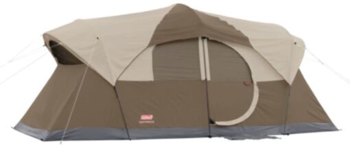 Coleman WeatherMaster 10-Person Camping Tent, Large Weatherproof Family Tent with Room Divider and Included Rainfly, Strong Frame can Withstand Winds up to 35MPH 10 Person