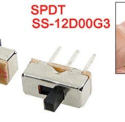 Alternative view of uxcell 50 Pcs SS12D00G3 2 Position SPDT 1P2T 3 Pin PCB Panel Mini Vertical Slide Switch 3mm Knob