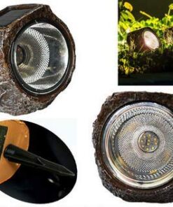 SunKite Solar Powered Rock Light, 2 Pack 10 LED Waterproof Garden Stone Lights Outdoor Landscaping Spotlights, Yard Patio Pathway Driveway Landscape Rock Brown 9 41KdEZh83dL