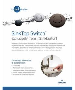 InSinkErator STS-00 Dual SinkTop, Chrome & White Sink Top Switch, Single Outlet Chrome/White 16 41L007IZtL
