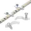 GRIVER 100 Pack Strip Light Mounting Brackets,Fixing Clips,One-Side Fixing,100 Screws Included (Ideal for 10mm Wide Waterproof Strip Lights) 30 41L5ybp7 jL
