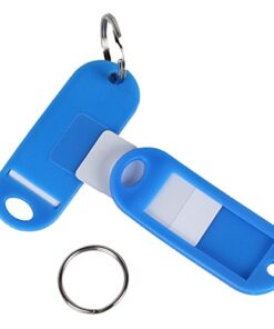 Nument Retro Bronze Large Circular Ring Metal Keychain Warehouse Hotel manage Keychains Holder Key Ring (round keychain+key label tags 20pcs) Round Keychain+key Label Tags 20pcs 9 41L8DL miL