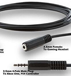 ienza® Party Chat Link Chat Adapter Cable Wire for Xbox One, Xbox Series X/S, PlayStation 4 PS4, PS5, Elgato Game Capture HD, HD60, HD60 Pro & Similar Devices 7 41LX Gud0eL