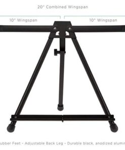 Martin Angelina Table-Top Metal Easel, 22" x 14" W x 14" D, Black, 1 Each (92-AE010) 10 41Li89OsnxL