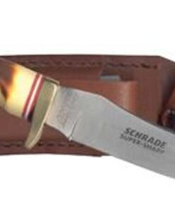 Uncle Henry 153UH Golden Spike Fixed Blade Knife with 5in High Carbon S.S. Blade, Staglon Handle, Sharpening Stone, Full Tang, and Leather Sheath for Hunting, Skinning, Camping, and Outdoors 153UH Golden Spike (Box) 20 41LqilqnbAL