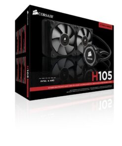 CORSAIR Hydro Series H105 AIO Liquid CPU Cooler, 240mm Thick Radiator, Dual 120mm PWM Fans 28 41LvzqwdK8L