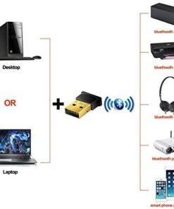USB Bluetooth Adapter, 4.0 Dongle Ideapro Micro Bluetooth Transmitter, Transfer for Laptop Windows 10 Raspberry Pi, Linux, Stereo Headset, Wireless Keyboard Headphone 9 41M2hxKGeUL