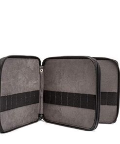 Speedball Art Products Genuine Leather Storage Case for Pencils, Markers, Pens and Art Supplies (Holds Up to 120 Standard Pencils, Black) 120 Pencil Capacity 26 41M79M1t0bL