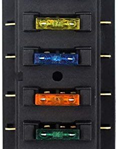 Ninth-City 6 Way Blade Fuse Block Waterproof Fuse Box Holder with Negative Bus ATC/ATO for 12V 24V Boat Marine Yacht Vehicle Auto RV Car Trailer Truck SUV Vehicle 14 41MCNS2Uu0L