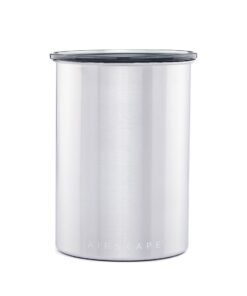 Planetary Design Airscape Stainless Steel Coffee Canister | Food Storage Container | Patented Airtight Lid | Push Out Excess Air Preserve Food Freshness (Medium, Brushed Steel) Medium 27 41MKfTvaynL