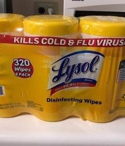 Lysol Disinfectant Wipes, Multi-Surface Antibacterial Cleaning Wipes, For Disinfecting and Cleaning, Lemon and Lime Blossom, 80 Count (Pack of 4) 80 Count (Pack of 4) White Standard Packaging 57 41MNNydxzL