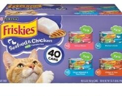 Purina Friskies Gravy Wet Cat Food Variety Pack, Shreds - (24) 5.5 oz. Cans Chicken, Turkey, Beef, Cheese 5.5 Ounce (Pack of 24) 32 41MTY1sVkiL