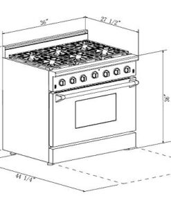 Thor Kitchen HRG3618U 36" Pro-Style 6 Burner Stainless Steel Gas Range 15 41MldnT3aAL