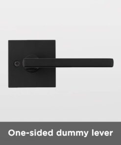 Kwikset 91570-029 Halifax Square Half-Dummy Lever in Iron Rose, Matte Black Square Rose Dummy (Non-Functioning) Old Version 14 41N4o89KxL