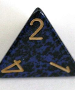 Polyhedral 7-Die Speckled Dice Set - Golden Cobalt 18 41N5k77 iRL