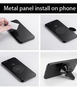 Magnetic Mount, iFlash Aluminum Universal Air Vent Magnetic Car Mount Phone Holder, 360 Degree Rotation for Multi-Angle View, Cradle-Less Car Phone Mount Stand for Apple iPhone/Samsung Galaxy - Black 9 41N7FYpaXUL