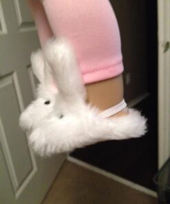 Sophia's Doll Bunny Slipper Shoes with Fluffy Rabbit Ears and Stitched Nose Accessory for 18" Dolls, White Furry Bunny 31 41NKiz5LGdL