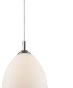 Possini Euro Design Brushed Nickel Plug in Swag Mini Pendant Lighting Fixture 9" Wide Modern Opal Glass Dome Shade for Dining Room Living House Foyer Kitchen Island Entryway Bedroom High Ceilings 20 41NMUOLHIML