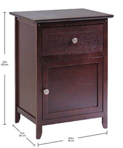 Winsome Wood Eugene Accent Table, Walnut FURNITURE 53 41NO9O113LL