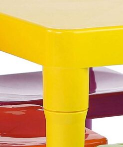 Humble Crew Kids Plastic 4 Set, Yellow Table/Vibrant Chairs 34 41OSzAR2qfL