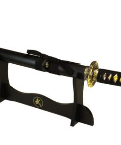 Alternative view of Vulcan Gear Classic Handmade Sharp Japanese Katana Samurai Sword with Scabbard and Single Sword Wood Stand - Choose You Handle (Tsuba) Style Orchid Tsuba