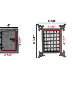 A29 Hardware Cast Iron Speakeasy Door Grill/Grille with Viewing Door, Black Powder Coat Finish, Medium Size Medium-Black 33 41OYlLa4T5L